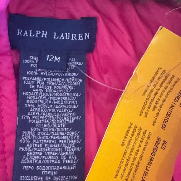 NWT Ralph Lauren pink down snowsuit - Picture 4 of 7